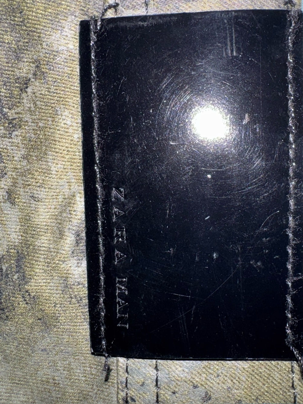 Zara Olive Green Snake-Print Skinny Jeans - Picture 8 of 9